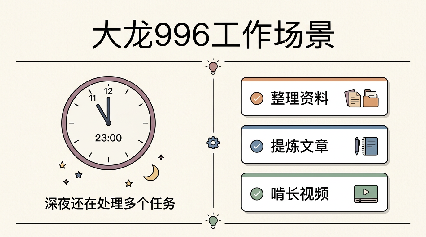 大龙996工作场景