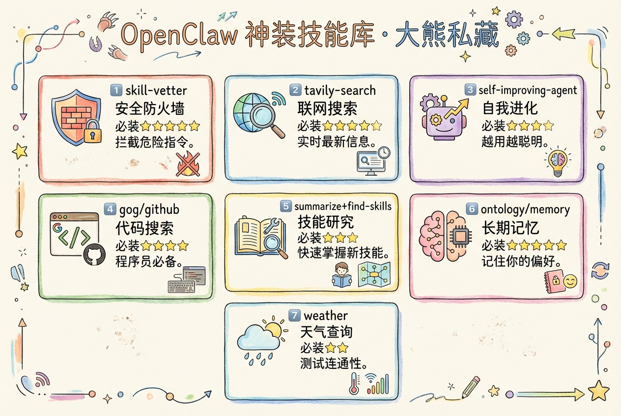 大熊的私藏神装：7个必装技能